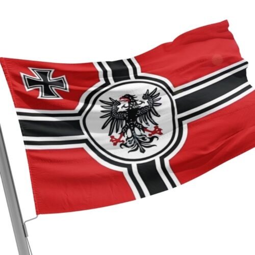 Imperial German War Flag with Red Background