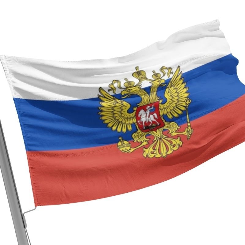 Russian Flag with two-headed Eagle